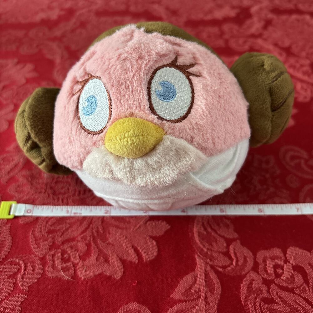Star Wars Angry Birds Princess Leia Plush Pink Girl Bird Stuffed 2012 6”